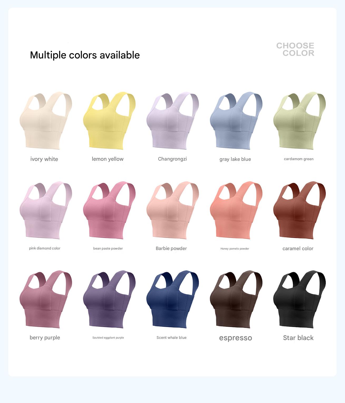 Women's Square Neck Workout Bra, Supportive Wide Strap Gym Top, Coffee Brown - Image 3